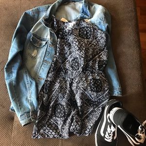 Black and white romper